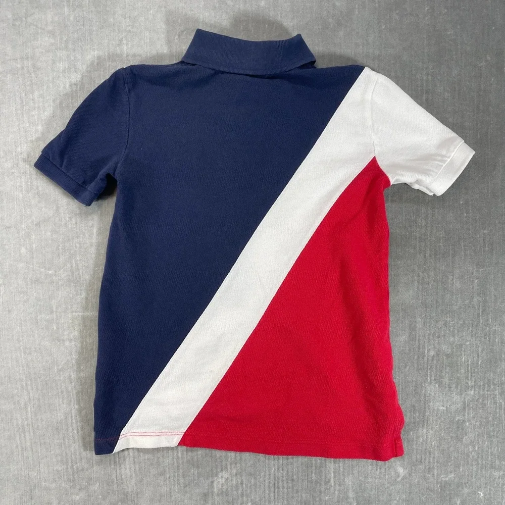 Polo Ralph Lauren Kids Size 6 Navy‎ Red White Colorblock Polo Shirt